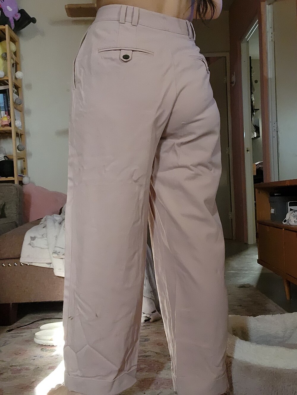 Club Monaco Mauve Pink Pleated Straight Leg High-waist Trousers, US 4 - Picture 3 of 6